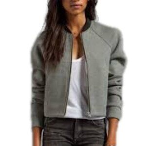 T by ALEXANDER WANG Gray Neoprene Jacket S